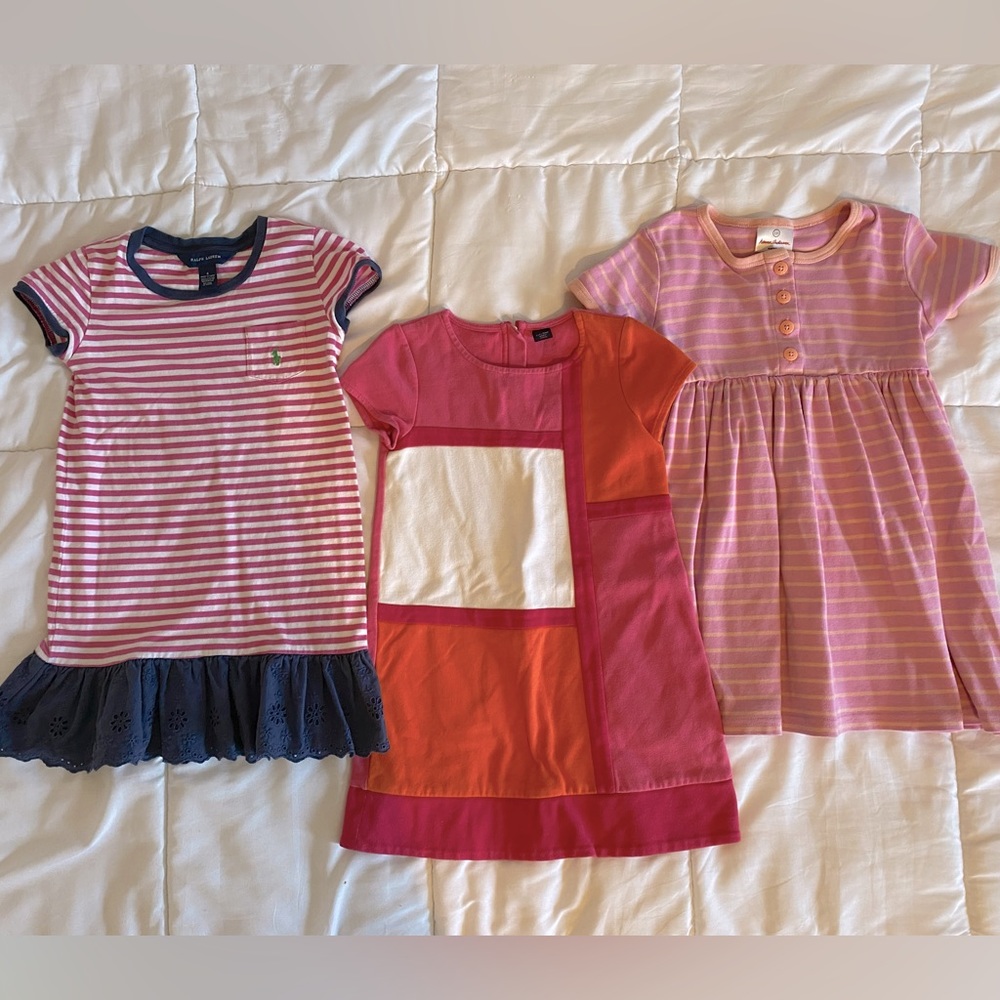 Girls Spring Dress Bundle - GAP, Ralph Lauren, Hanna Andersson